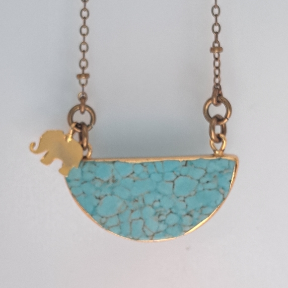 Half Moon Turquoise Pendant - Picture 3 of 13
